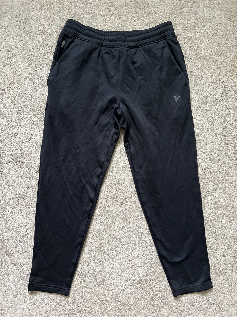 Men’s Black Go Dry Tapered athleisure pants size small athletic workout joggers